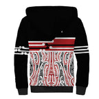 Personalised Toitu Te Tiriti Aotearoa 1840 Sherpa Hoodie Red Kowhaiwhai Puhoro - Aussie Hoodie