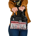 Personalised Toitu Te Tiriti Aotearoa 1840 Shoulder Handbag Red Kowhaiwhai Puhoro - Aussie Hoodie