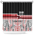 Personalised Toitu Te Tiriti Aotearoa 1840 Shower Curtain Red Kowhaiwhai Puhoro - Aussie Hoodie
