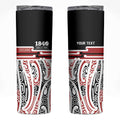 Personalised Toitu Te Tiriti Aotearoa 1840 Skinny Tumbler Red Kowhaiwhai Puhoro - Aussie Hoodie