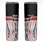 Personalised Toitu Te Tiriti Aotearoa 1840 Skinny Tumbler Red Kowhaiwhai Puhoro - Aussie Hoodie