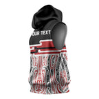 Personalised Toitu Te Tiriti Aotearoa 1840 Sleeveless Hoodie Red Kowhaiwhai Puhoro - Aussie Hoodie