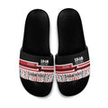 Personalised Toitu Te Tiriti Aotearoa 1840 Slide Sandals Red Kowhaiwhai Puhoro - Aussie Hoodie