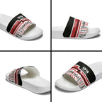 Personalised Toitu Te Tiriti Aotearoa 1840 Slide Sandals Red Kowhaiwhai Puhoro - Aussie Hoodie