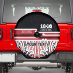 Personalised Toitu Te Tiriti Aotearoa 1840 Spare Tire Cover Red Kowhaiwhai Puhoro - Aussie Hoodie