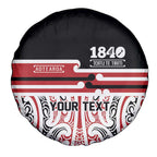 Personalised Toitu Te Tiriti Aotearoa 1840 Spare Tire Cover Red Kowhaiwhai Puhoro - Aussie Hoodie