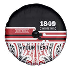 Personalised Toitu Te Tiriti Aotearoa 1840 Spare Tire Cover Red Kowhaiwhai Puhoro - Aussie Hoodie