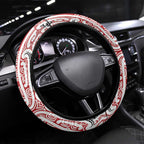 Toitu Te Tiriti Aotearoa 1840 Steering Wheel Cover Red Kowhaiwhai Puhoro - Aussie Hoodie