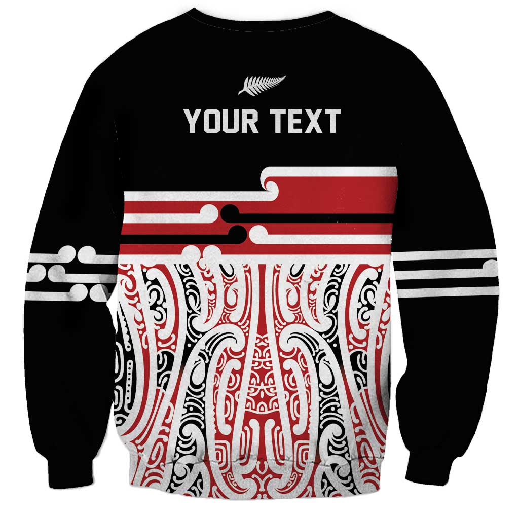 Personalised Toitu Te Tiriti Aotearoa 1840 Sweatshirt Red Kowhaiwhai Puhoro - Aussie Hoodie