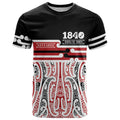Personalised Toitu Te Tiriti Aotearoa 1840 T Shirt Red Kowhaiwhai Puhoro - Aussie Hoodie
