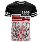 Personalised Toitu Te Tiriti Aotearoa 1840 T Shirt Red Kowhaiwhai Puhoro - Aussie Hoodie