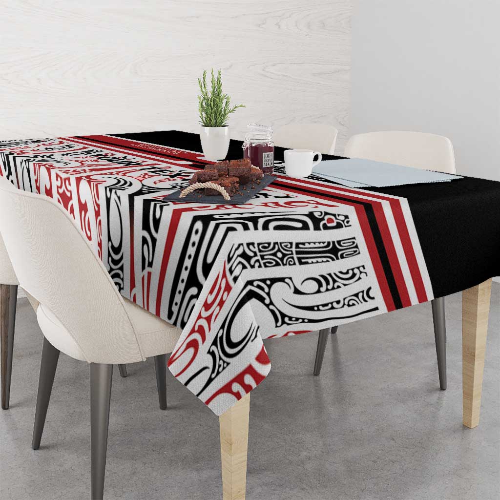Personalised Toitu Te Tiriti Aotearoa 1840 Tablecloth Red Kowhaiwhai Puhoro - Aussie Hoodie