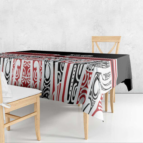 Personalised Toitu Te Tiriti Aotearoa 1840 Tablecloth Red Kowhaiwhai Puhoro - Aussie Hoodie