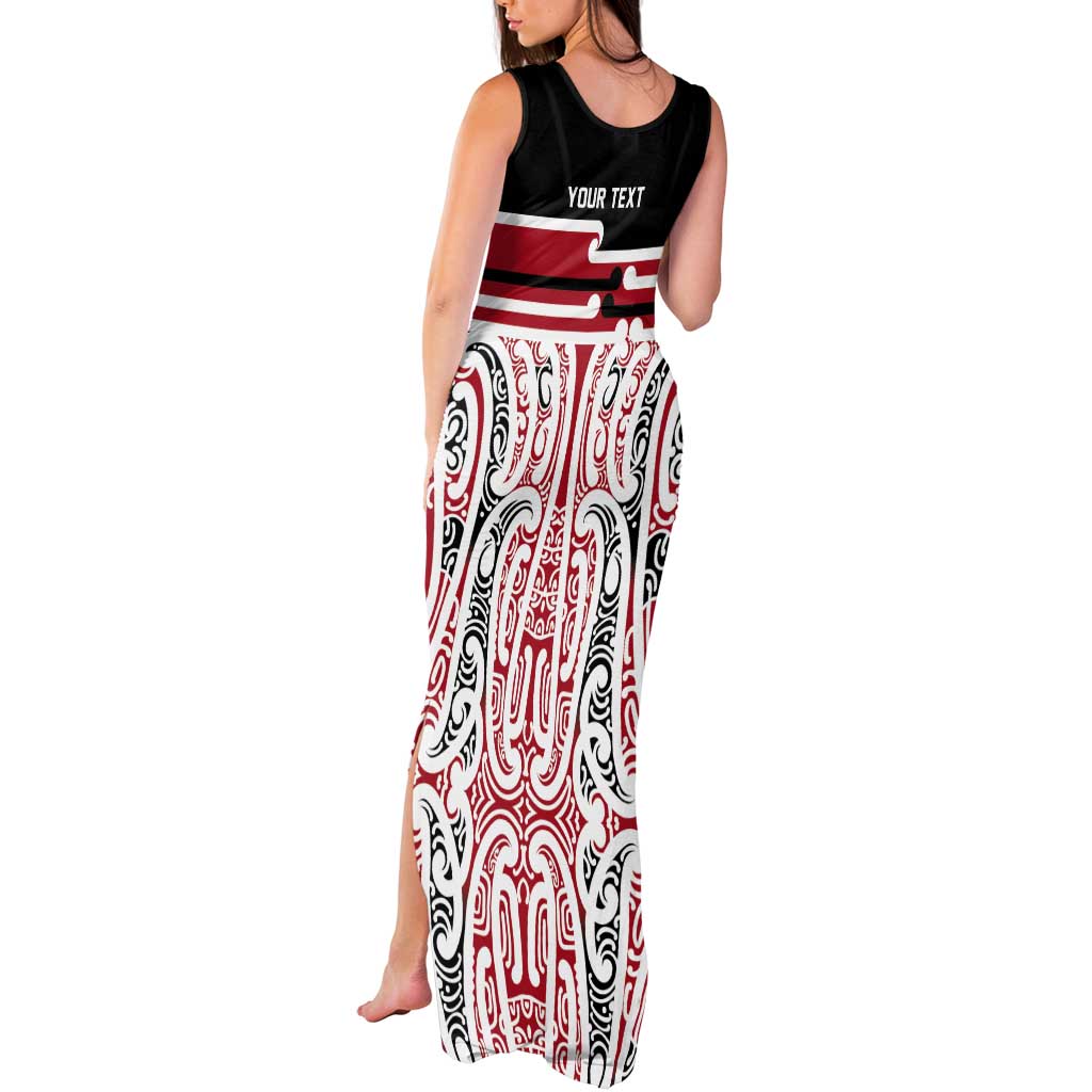 Personalised Toitu Te Tiriti Aotearoa 1840 Tank Maxi Dress Red Kowhaiwhai Puhoro - Aussie Hoodie