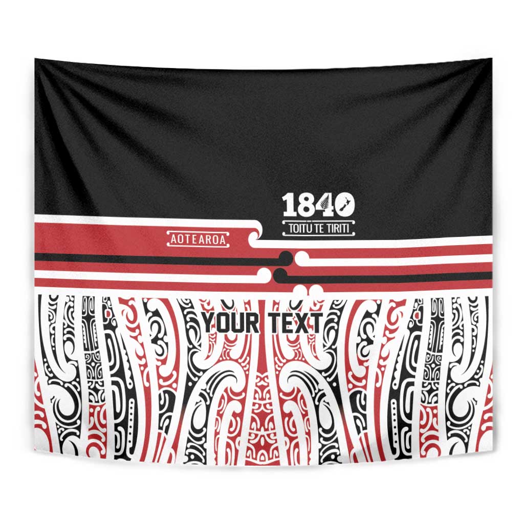 Personalised Toitu Te Tiriti Aotearoa 1840 Tapestry Red Kowhaiwhai Puhoro - Aussie Hoodie