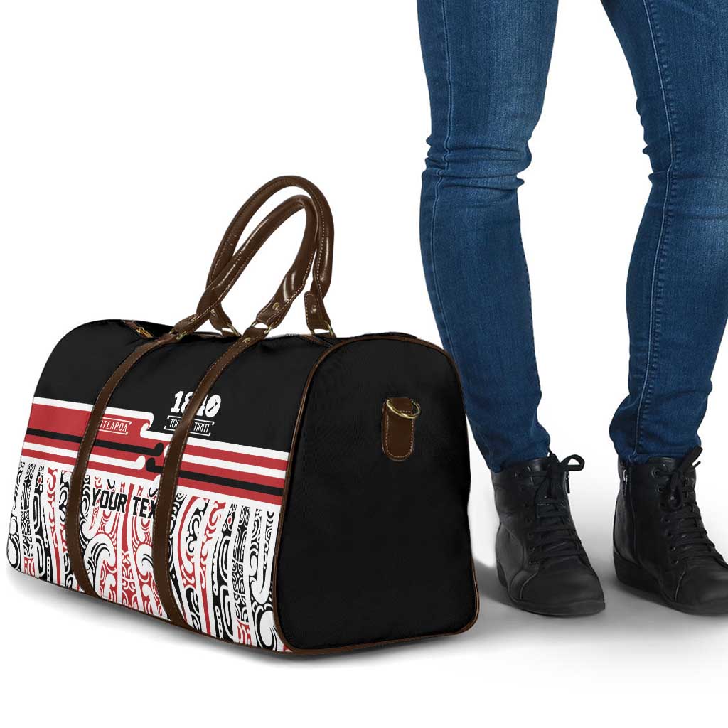 Personalised Toitu Te Tiriti Aotearoa 1840 Travel Bag Red Kowhaiwhai Puhoro - Aussie Hoodie
