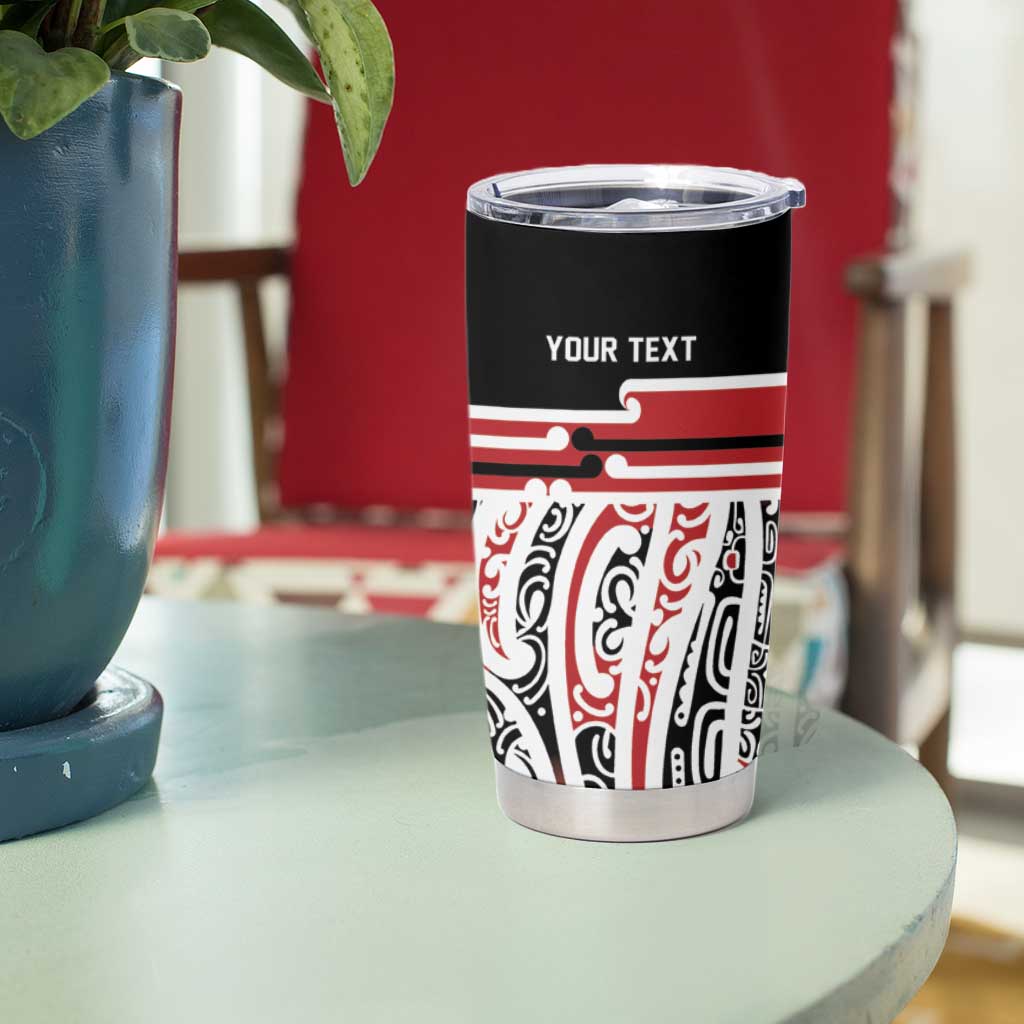 Personalised Toitu Te Tiriti Aotearoa 1840 Tumbler Cup Red Kowhaiwhai Puhoro - Aussie Hoodie