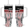 Personalised Toitu Te Tiriti Aotearoa 1840 Tumbler With Handle Red Kowhaiwhai Puhoro - Aussie Hoodie