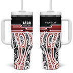 Personalised Toitu Te Tiriti Aotearoa 1840 Tumbler With Handle Red Kowhaiwhai Puhoro - Aussie Hoodie