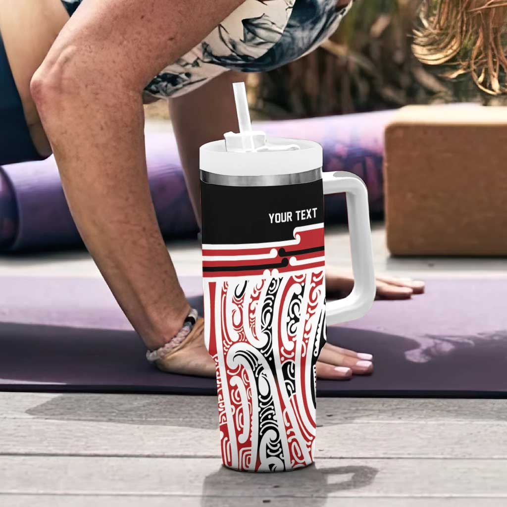 Personalised Toitu Te Tiriti Aotearoa 1840 Tumbler With Handle Red Kowhaiwhai Puhoro - Aussie Hoodie