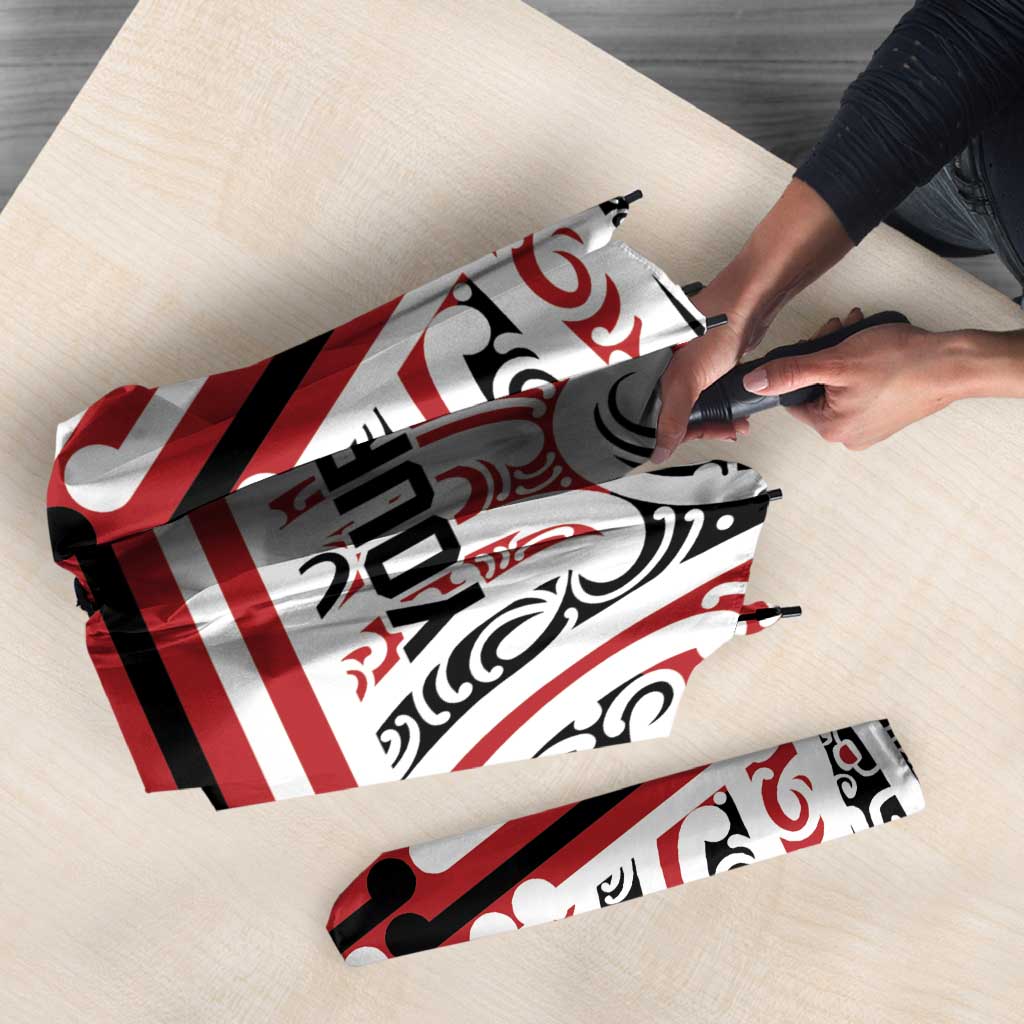 Personalised Toitu Te Tiriti Aotearoa 1840 Umbrella Red Kowhaiwhai Puhoro - Aussie Hoodie