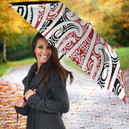 Personalised Toitu Te Tiriti Aotearoa 1840 Umbrella Red Kowhaiwhai Puhoro - Aussie Hoodie