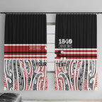 Personalised Toitu Te Tiriti Aotearoa 1840 Window Curtain Red Kowhaiwhai Puhoro - Aussie Hoodie