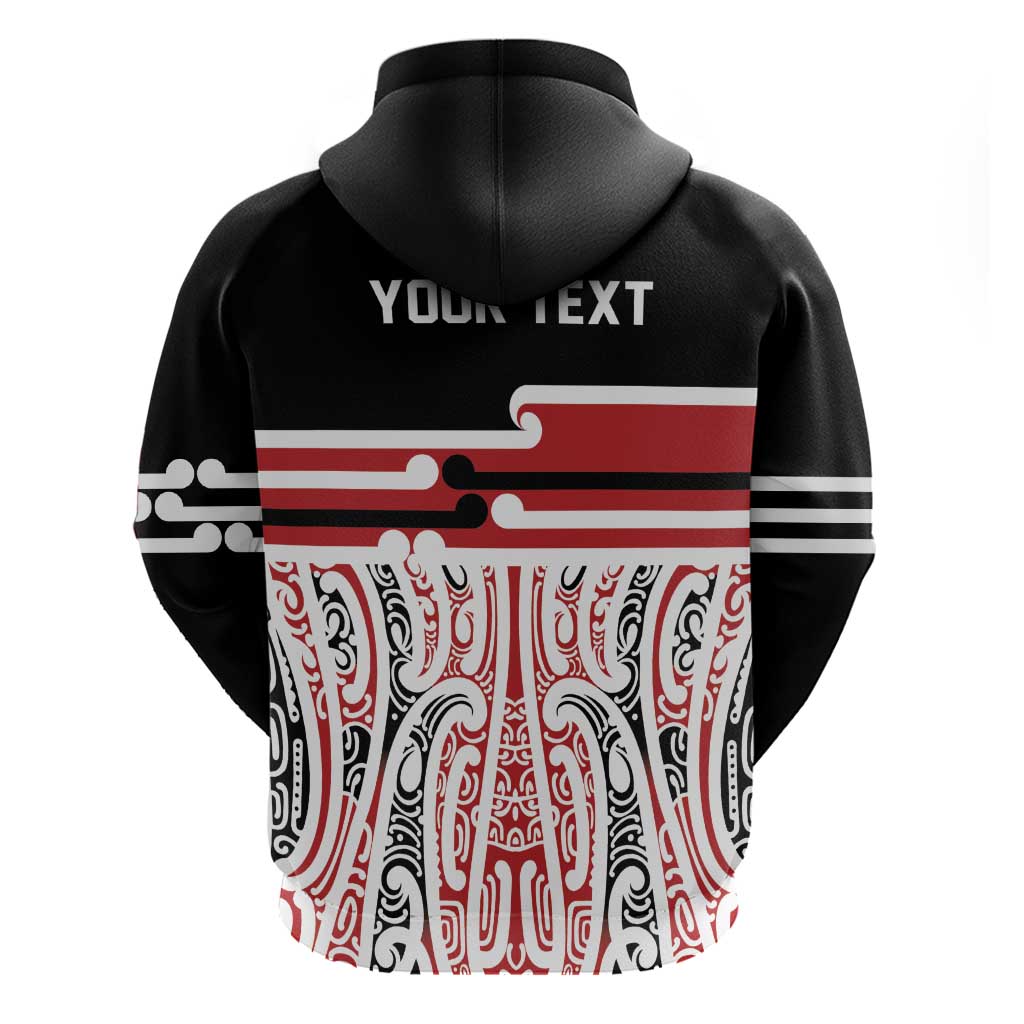 Personalised Toitu Te Tiriti Aotearoa 1840 Zip Hoodie Red Kowhaiwhai Puhoro - Aussie Hoodie