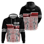 Personalised Toitu Te Tiriti Aotearoa 1840 Zip Hoodie Red Kowhaiwhai Puhoro - Aussie Hoodie