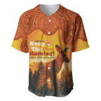 Australian Kangaroo Forests NAIDOC 2024 Baseball Jersey Aboriginal Art Style