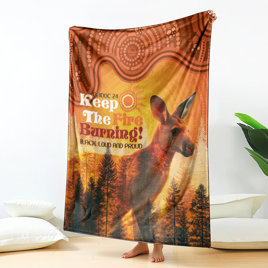 Australian Kangaroo Forests NAIDOC 2024 Blanket Aboriginal Art Style