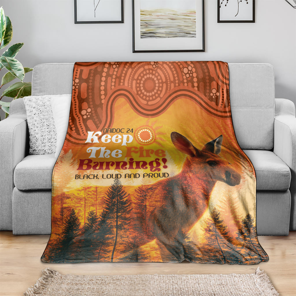 Australian Kangaroo Forests NAIDOC 2024 Blanket Aboriginal Art Style