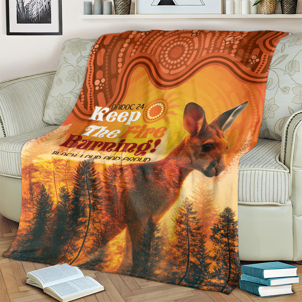 Australian Kangaroo Forests NAIDOC 2024 Blanket Aboriginal Art Style