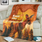Australian Kangaroo Forests NAIDOC 2024 Blanket Aboriginal Art Style