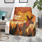 Australian Kangaroo Forests NAIDOC 2024 Blanket Aboriginal Art Style