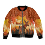 Australian Kangaroo Forests NAIDOC 2024 Bomber Jacket Aboriginal Art Style