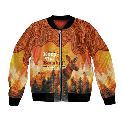 Australian Kangaroo Forests NAIDOC 2024 Bomber Jacket Aboriginal Art Style
