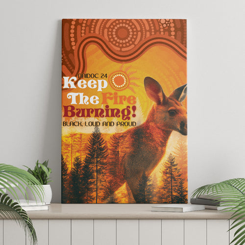 Australian Kangaroo Forests NAIDOC 2024 Canvas Wall Art Aboriginal Art Style