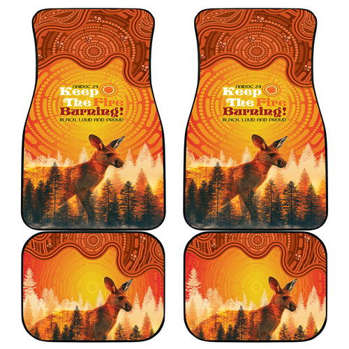 Australian Kangaroo Forests NAIDOC 2024 Car Mats Aboriginal Art Style