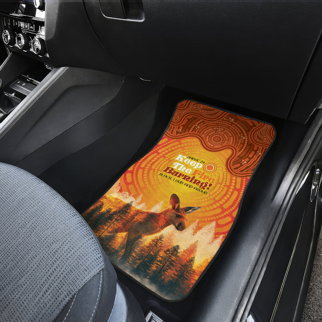 Australian Kangaroo Forests NAIDOC 2024 Car Mats Aboriginal Art Style