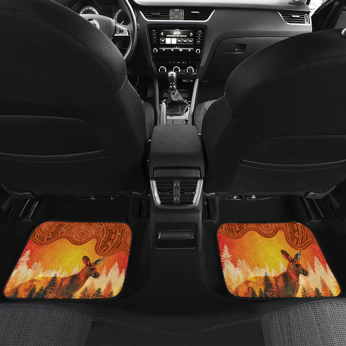 Australian Kangaroo Forests NAIDOC 2024 Car Mats Aboriginal Art Style
