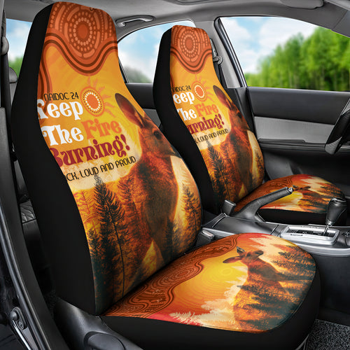 Australian Kangaroo Forests NAIDOC 2024 Car Seat Cover Aboriginal Art Style