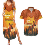 Australian Kangaroo Forests NAIDOC 2024 Couples Matching Summer Maxi Dress and Hawaiian Shirt Aboriginal Art Style