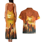 Australian Kangaroo Forests NAIDOC 2024 Couples Matching Tank Maxi Dress and Hawaiian Shirt Aboriginal Art Style