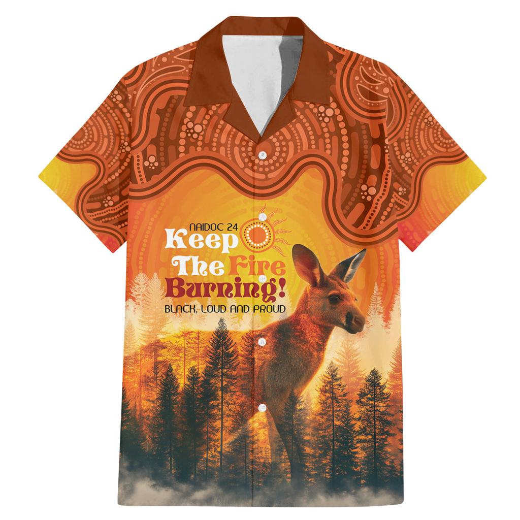 Australian Kangaroo Forests NAIDOC 2024 Family Matching Mermaid Dress and Hawaiian Shirt Aboriginal Art Style