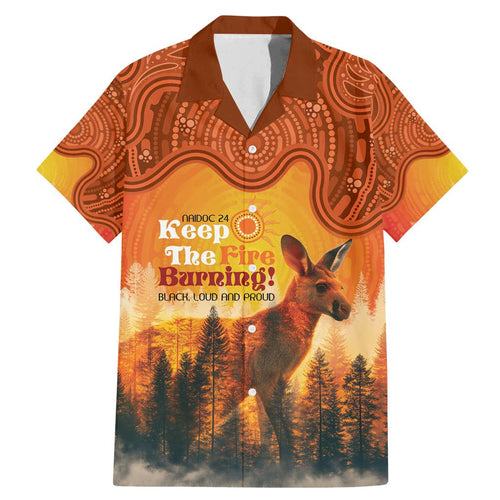 Australian Kangaroo Forests NAIDOC 2024 Family Matching Mermaid Dress and Hawaiian Shirt Aboriginal Art Style