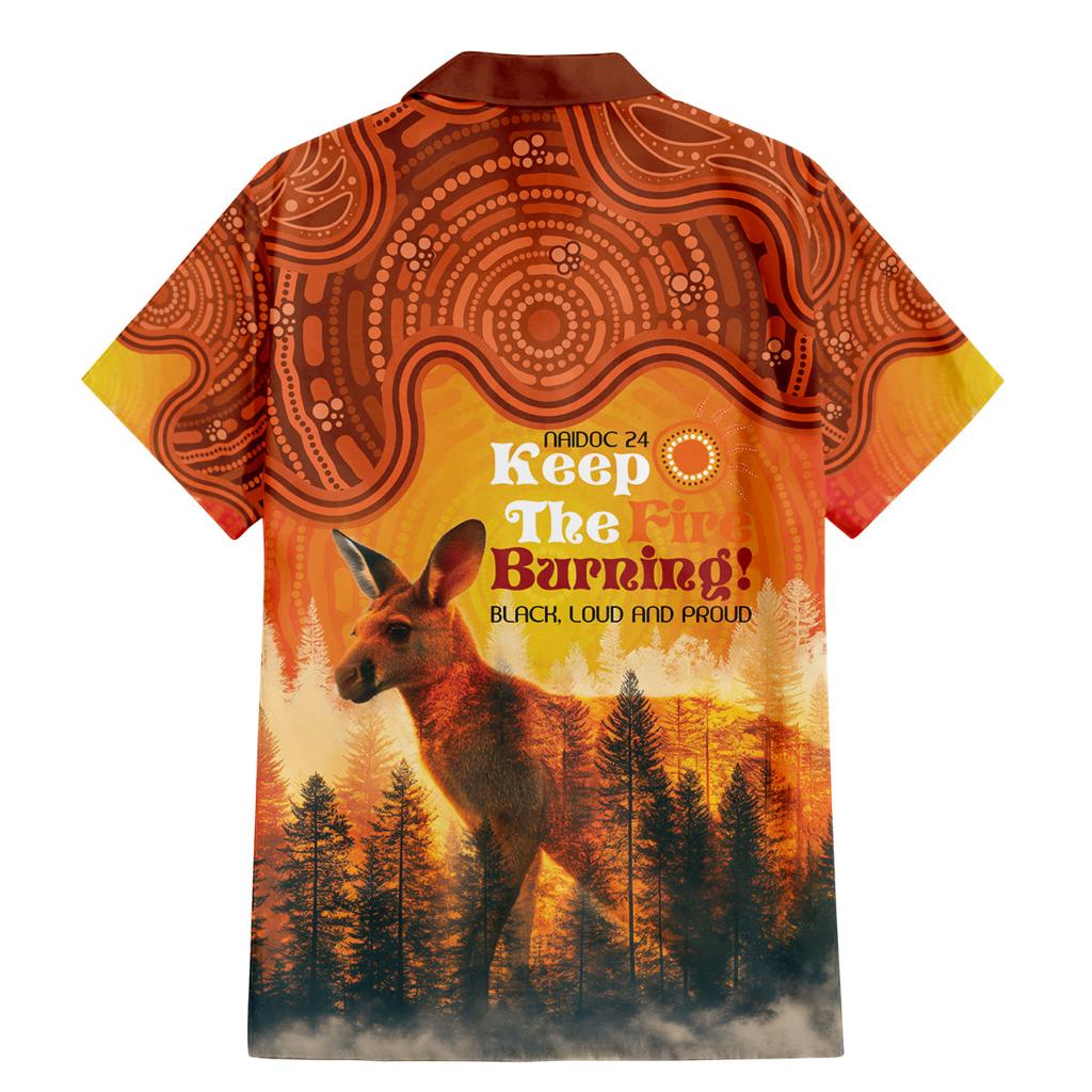 Australian Kangaroo Forests NAIDOC 2024 Family Matching Mermaid Dress and Hawaiian Shirt Aboriginal Art Style
