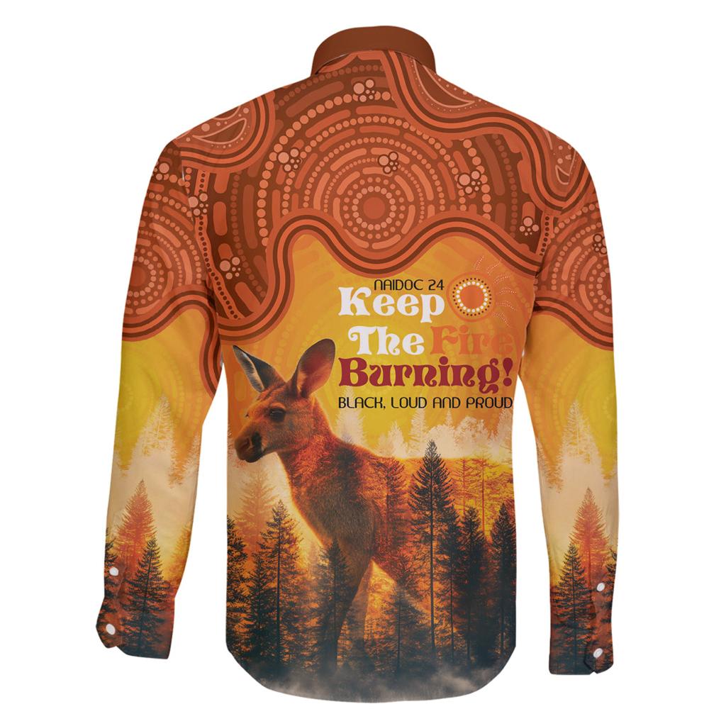 Australian Kangaroo Forests NAIDOC 2024 Family Matching Puletasi and Hawaiian Shirt Aboriginal Art Style