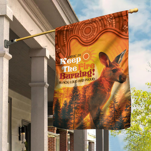 Australian Kangaroo Forests NAIDOC 2024 Garden Flag Aboriginal Art Style