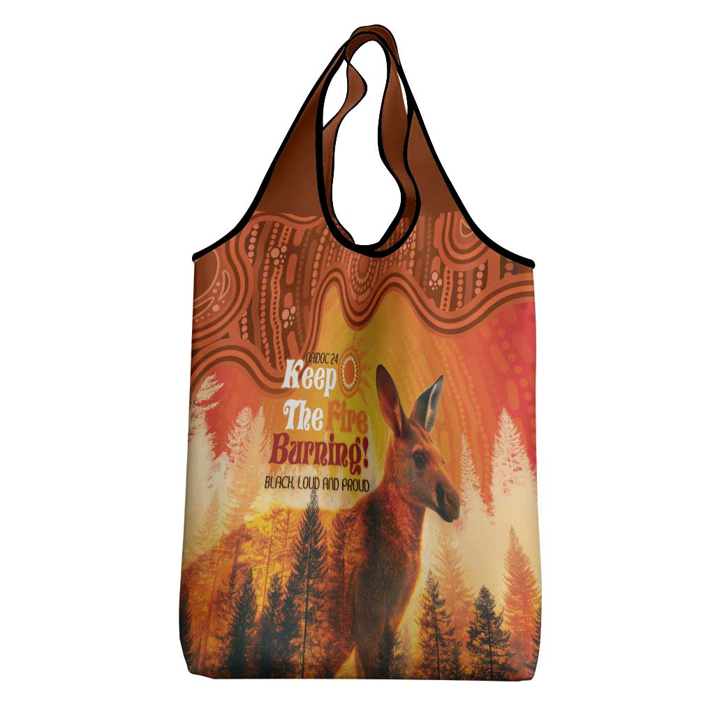 Australian Kangaroo Forests NAIDOC 2024 Grocery Bag Aboriginal Art Style